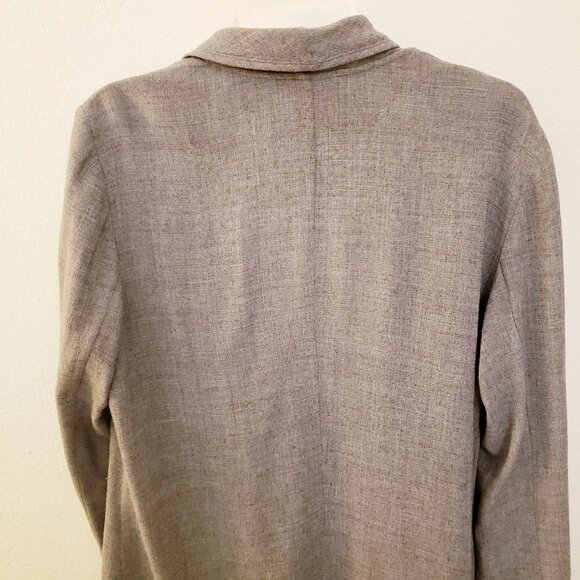 DB Life by Dana Buchman Grey Open Front Lightweight Wool Blend Jacket Size L EUC - Picture 7 of 9